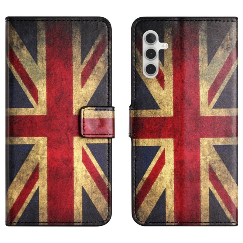 Etui Folio Samsung Galaxy S24 Plus 5g Stara Angielska Flaga Etui Ochronne