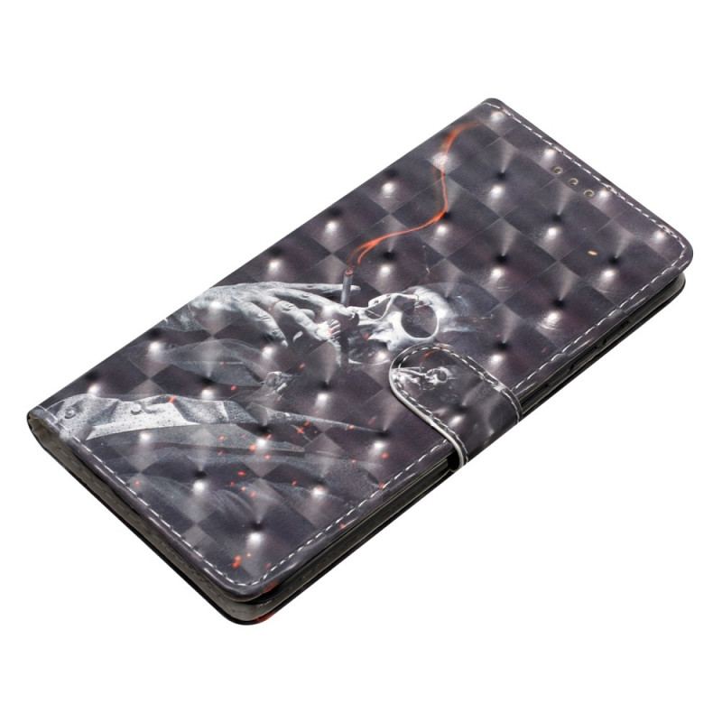 Etui Folio Samsung Galaxy S24 Plus 5g Szkielet Dymiący Z Paskiem