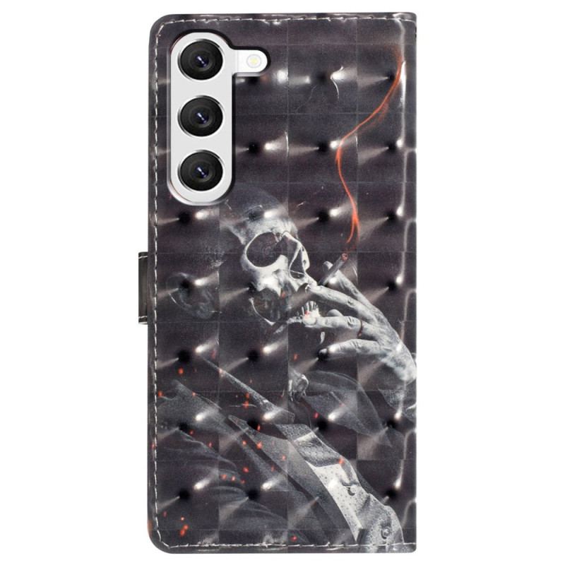 Etui Folio Samsung Galaxy S24 Plus 5g Szkielet Dymiący Z Paskiem