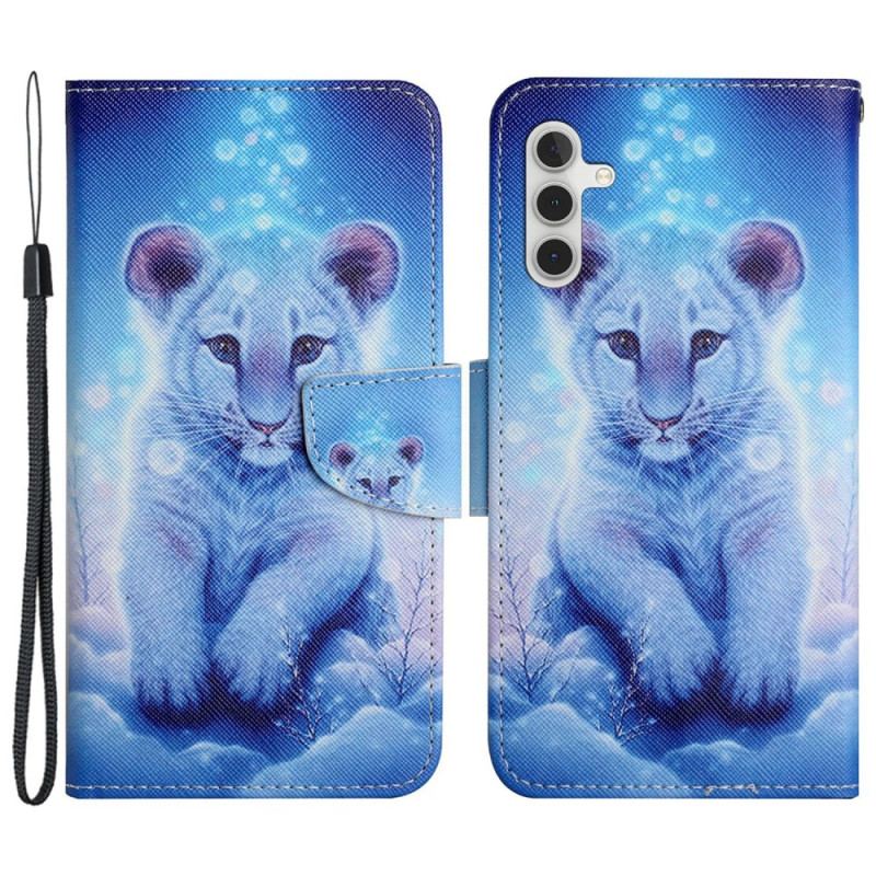 Etui Folio Samsung Galaxy S24 Plus 5g Wzór Lamparta Z Paskiem