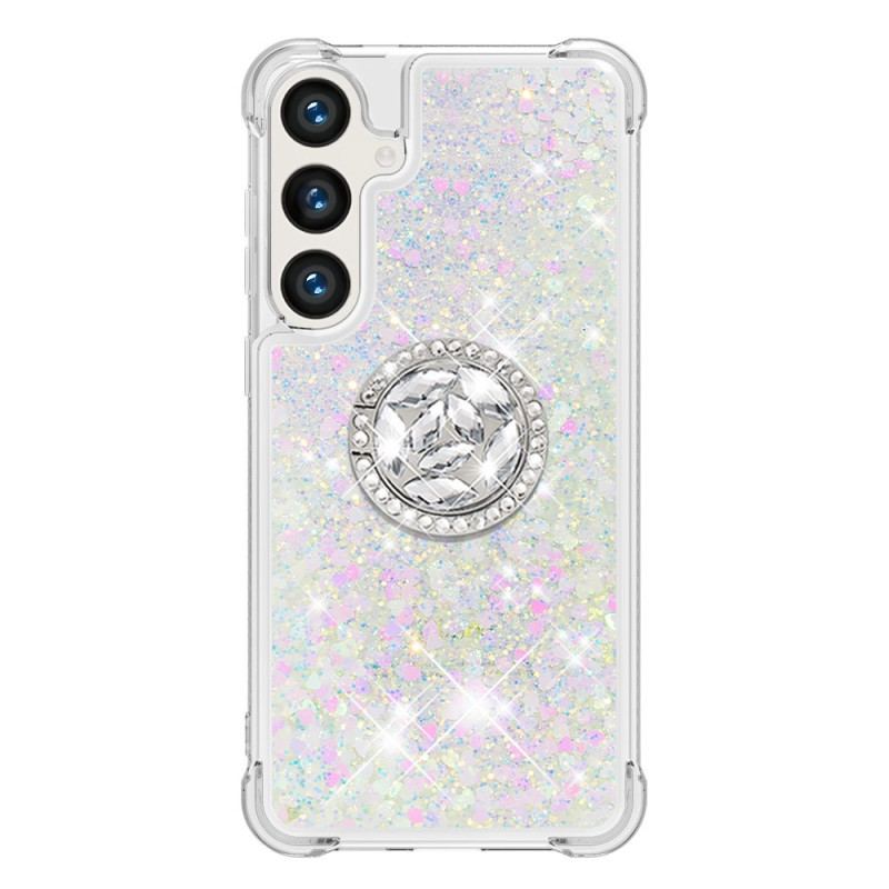 Etui Samsung Galaxy S24 Plus 5g Brokatowy Pierścień-wspornik Etui Ochronne