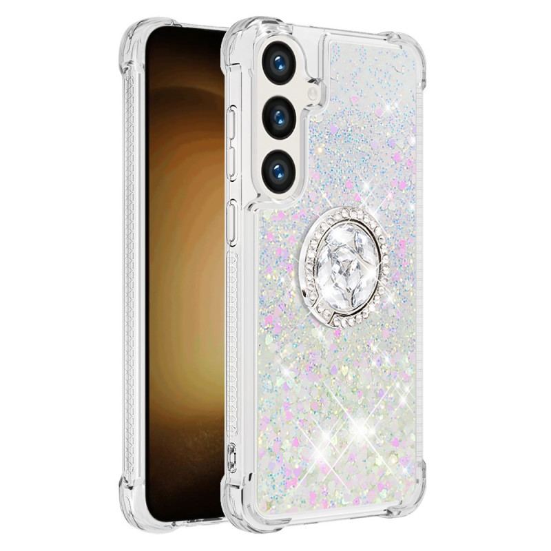 Etui Samsung Galaxy S24 Plus 5g Brokatowy Pierścień-wspornik Etui Ochronne
