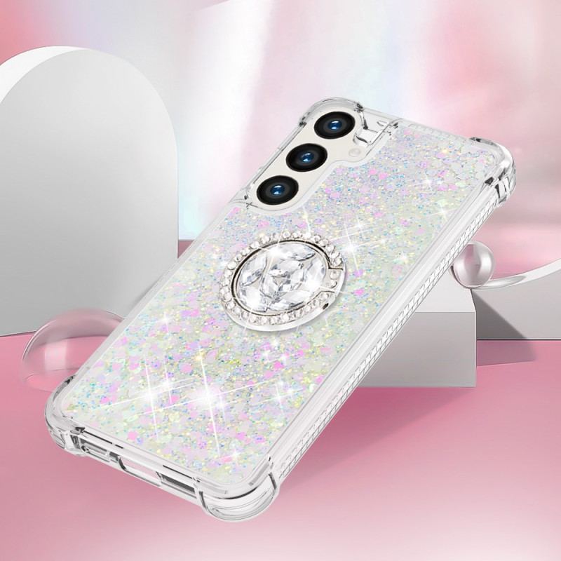 Etui Samsung Galaxy S24 Plus 5g Brokatowy Pierścień-wspornik Etui Ochronne