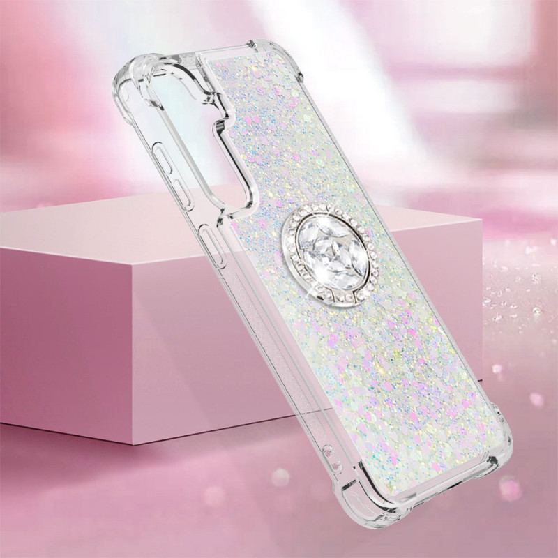Etui Samsung Galaxy S24 Plus 5g Brokatowy Pierścień-wspornik Etui Ochronne
