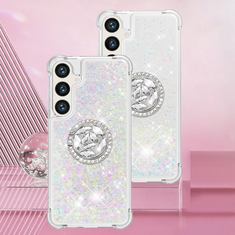 Etui Samsung Galaxy S24 Plus 5g Brokatowy Pierścień-wspornik Etui Ochronne