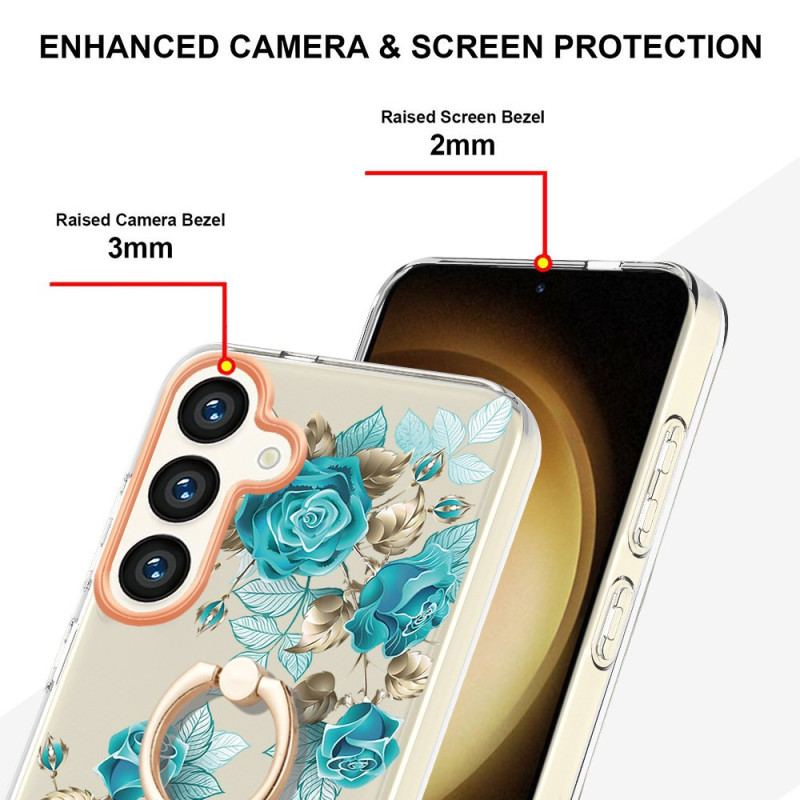 Etui Samsung Galaxy S24 Plus 5g Kwiatowy Uchwyt Na Pierścionek