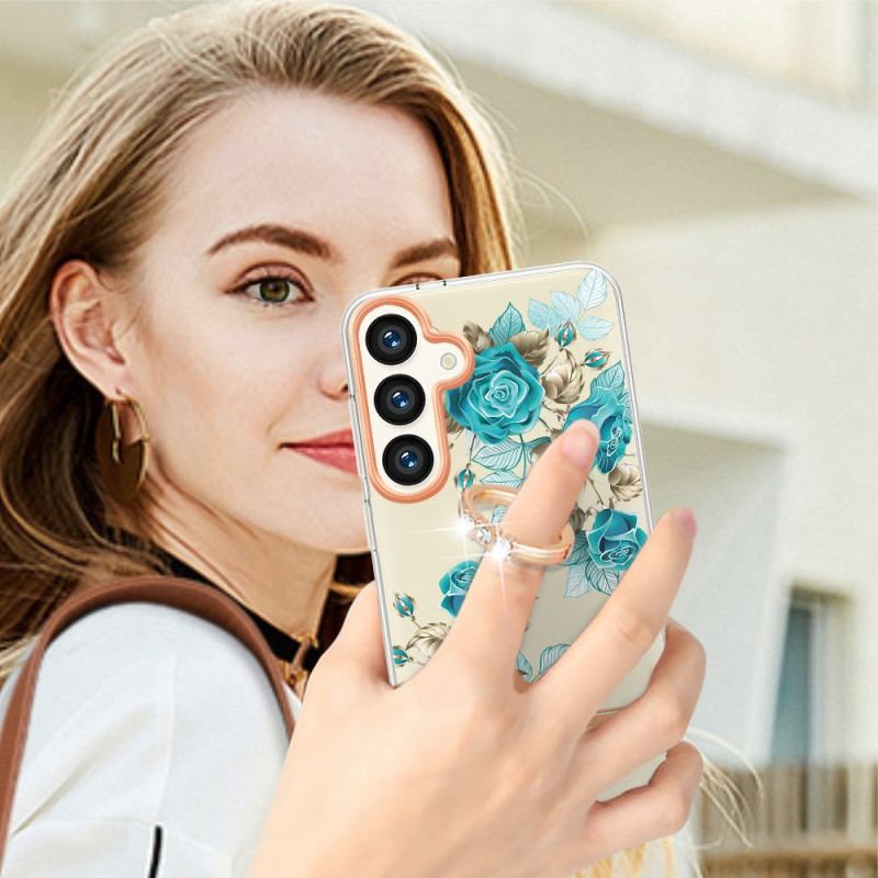 Etui Samsung Galaxy S24 Plus 5g Kwiatowy Uchwyt Na Pierścionek