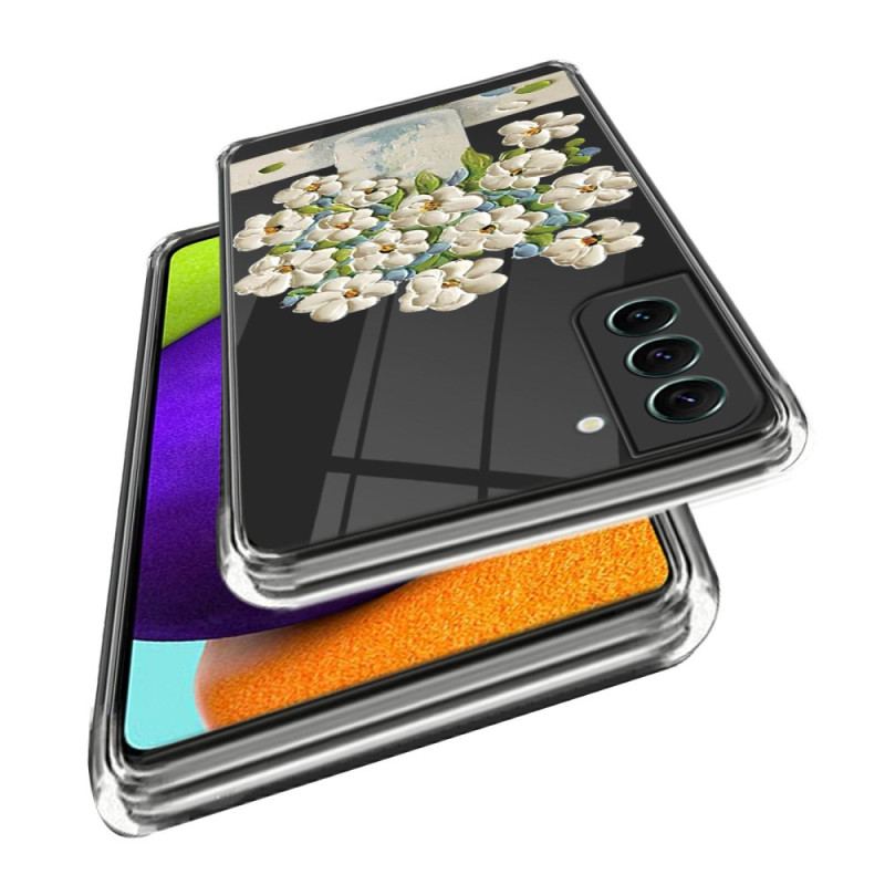 Etui Samsung Galaxy S24 Plus 5g Malowanie Białych Kwiatów