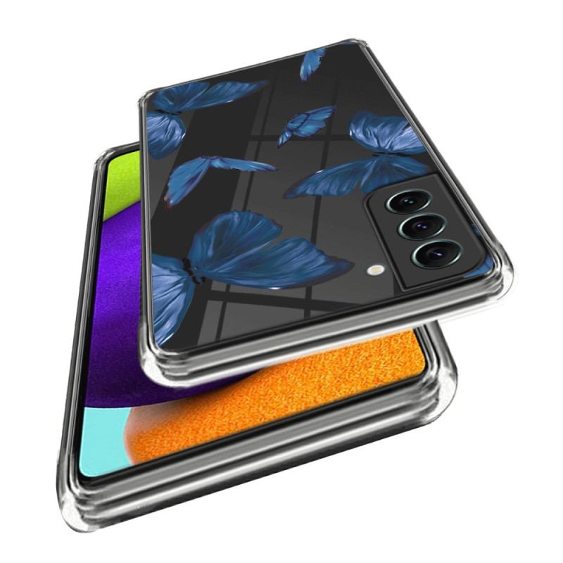 Etui Samsung Galaxy S24 Plus 5g Niebieskie Motyle Etui Ochronne