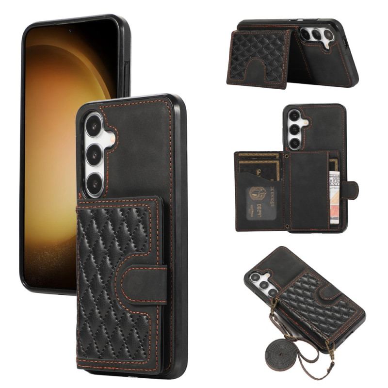 Etui Samsung Galaxy S24 Plus 5g Z Uchwytem Na Kartę I Paskiem Na Ramię Etui Ochronne