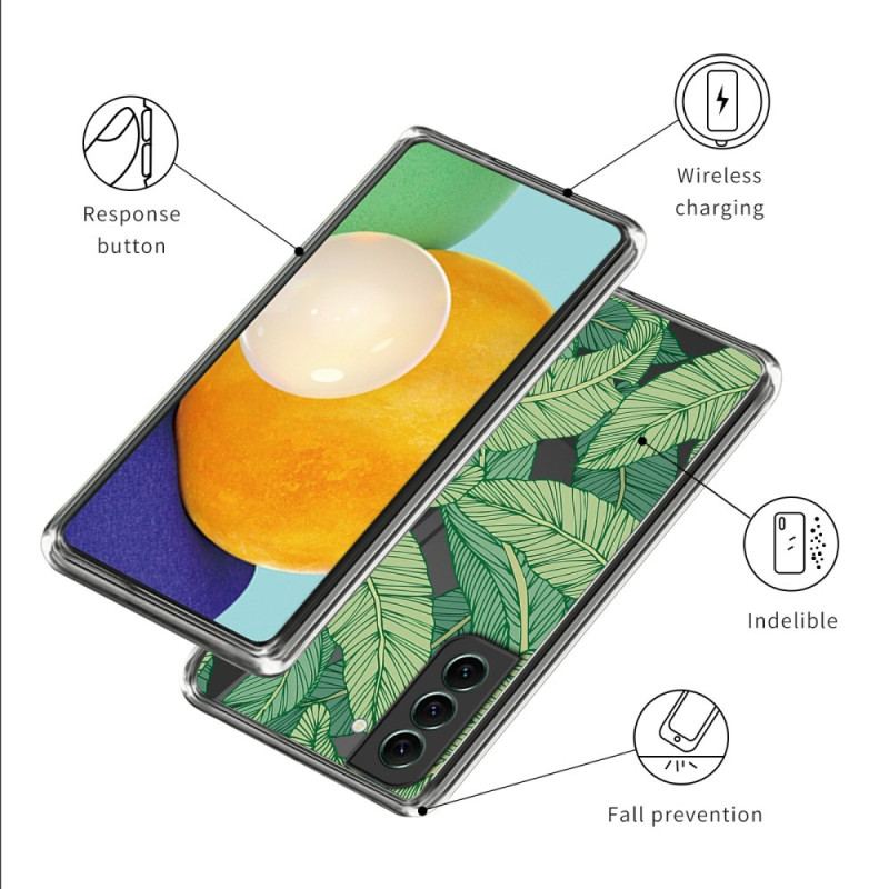 Etui Samsung Galaxy S24 Plus 5g Zielone Liście Etui Ochronne