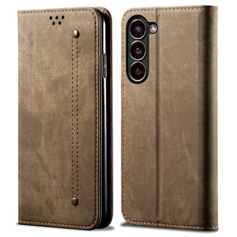 Flip Kotelot Samsung Galaxy S24 Plus 5g Tekstura Dżinsów