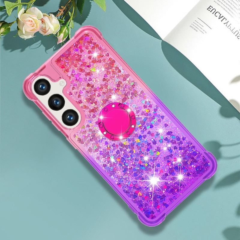 Futerały Samsung Galaxy S24 Plus 5g Etui Na Telefon Cekiny I Pierścień Podtrzymujący