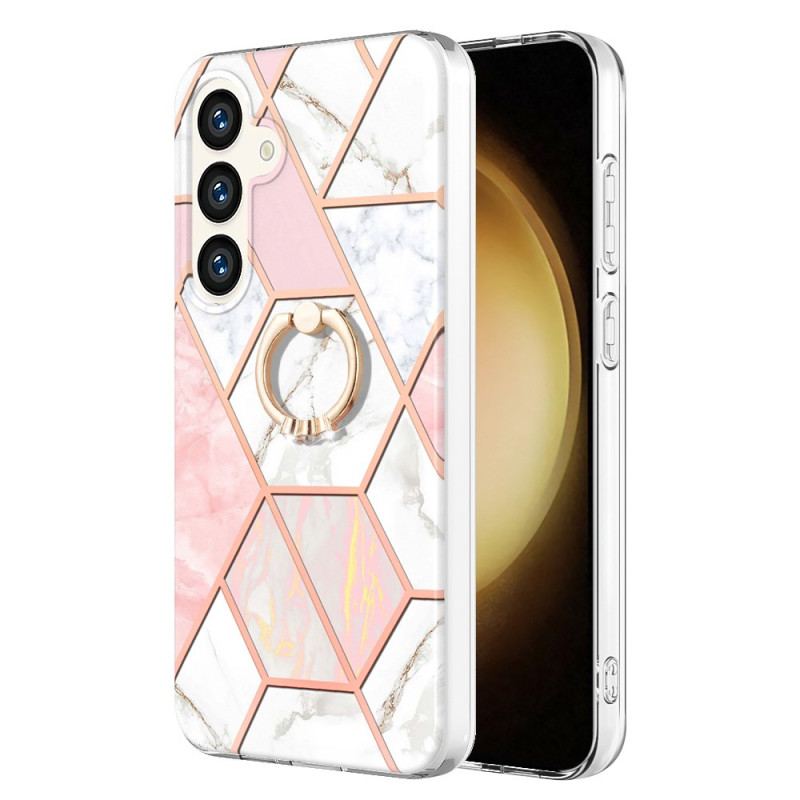 Futerały Samsung Galaxy S24 Plus 5g Etui Na Telefon Geometryczny Marmurowy Pierścień Podtrzymujący