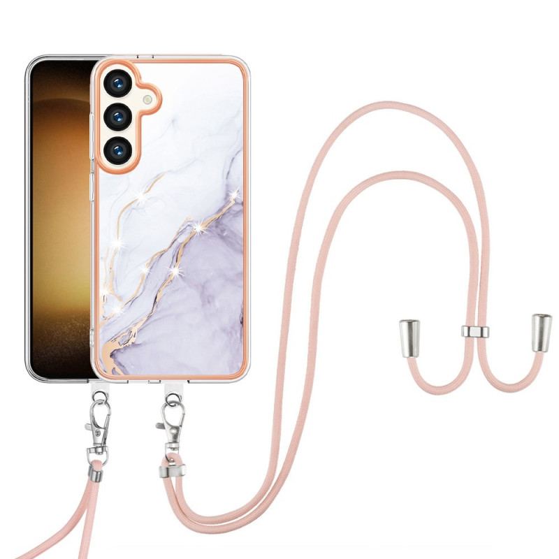 Futerały Samsung Galaxy S24 Plus 5g Etui Na Telefon Sznurek Marmurkowy