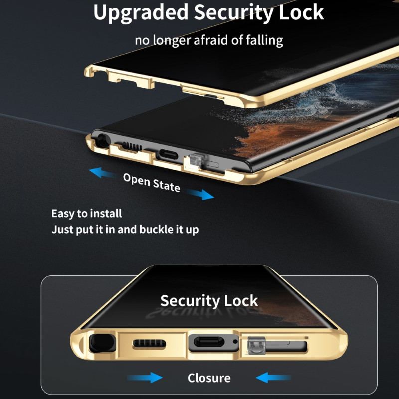 Futerały Samsung Galaxy S24 Plus 5g Etui Na Telefon Z Dwustronnym Szkłem Hartowanym I Ochroną Antyszpiegowską