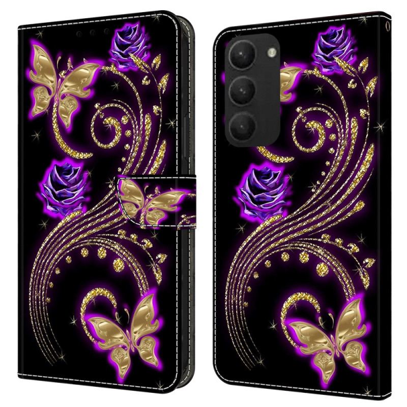 Obudowa Samsung Galaxy S24 Plus 5g Etui Na Telefon Fioletowe Motyle