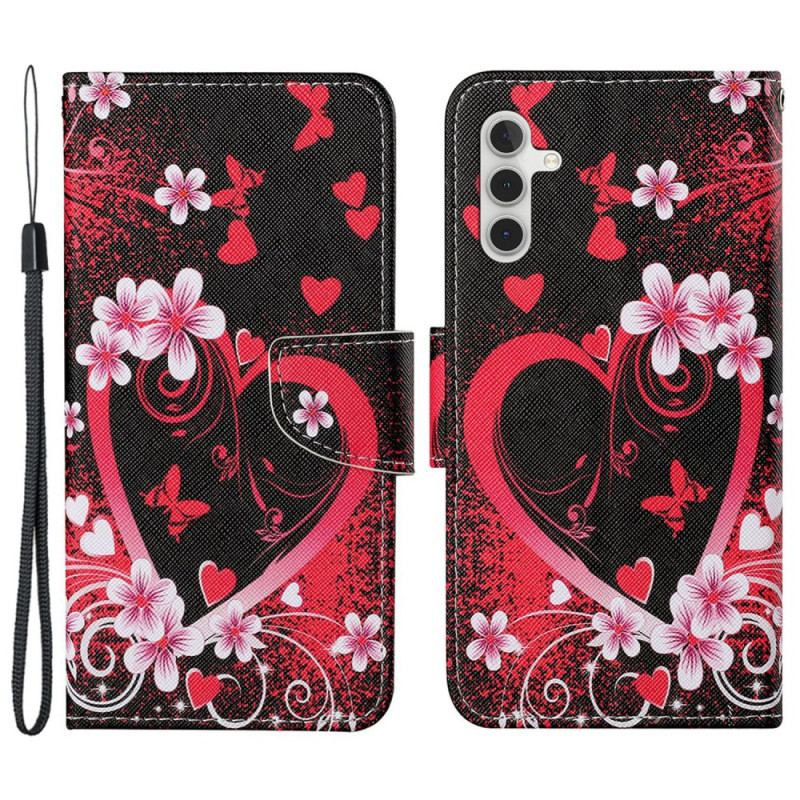 Pokrowce Samsung Galaxy S24 Plus 5g CZerwone Serce Z Paskiem