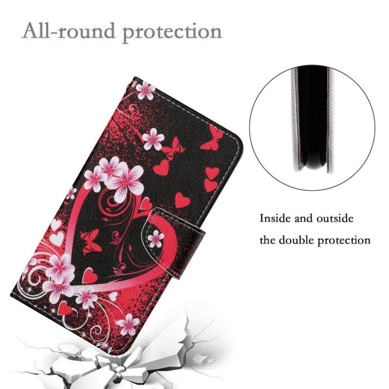 Pokrowce Samsung Galaxy S24 Plus 5g CZerwone Serce Z Paskiem