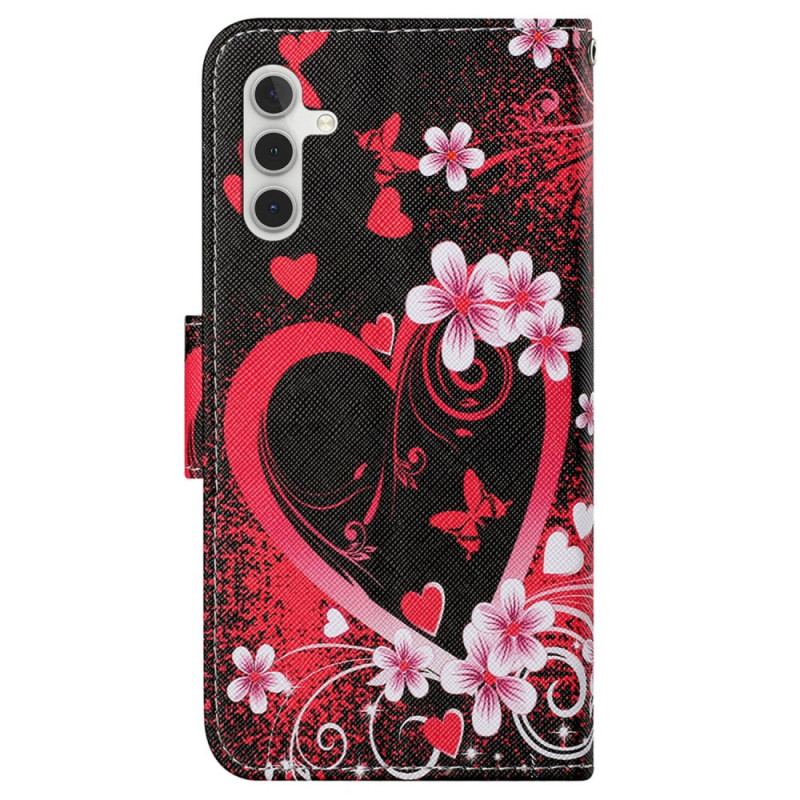 Pokrowce Samsung Galaxy S24 Plus 5g CZerwone Serce Z Paskiem