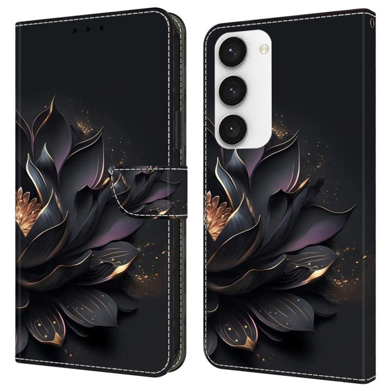 Skórzany Futerał Samsung Galaxy S24 Plus 5g Etui Na Telefon Fioletowy Lotos