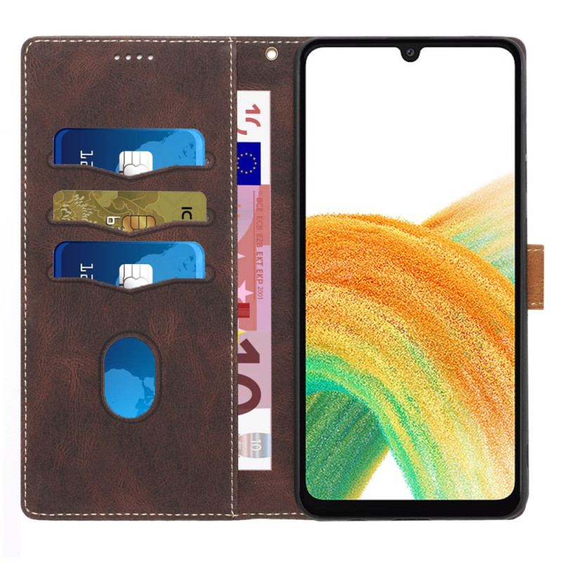 Skórzany Futerał Samsung Galaxy S24 Plus 5g Etui Na Telefon Fryz