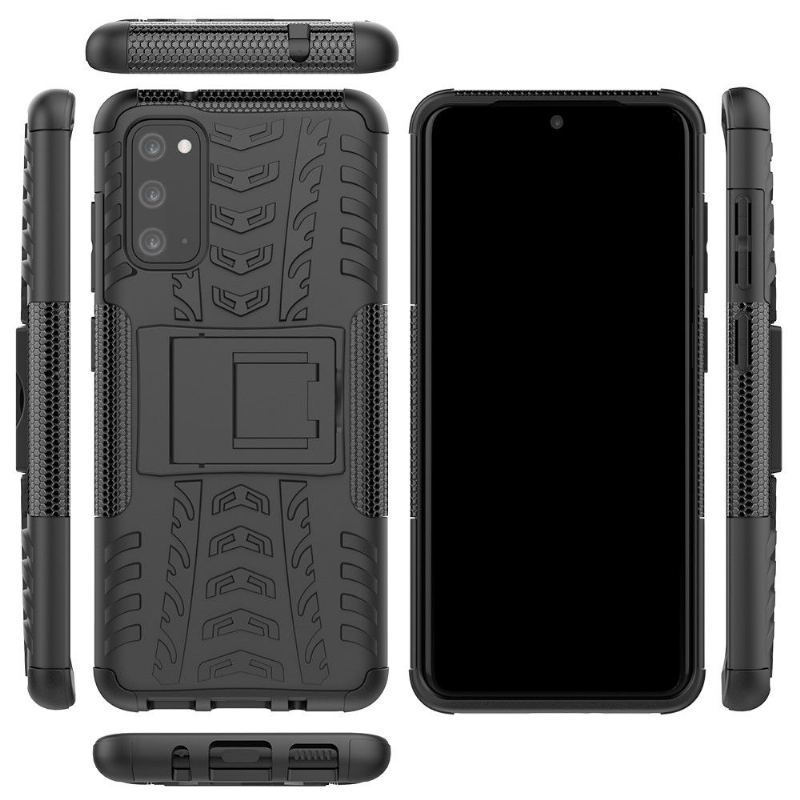Etui do Samsung Galaxy S20 Antypoślizgowy Ze Zintegrowanym Wsparciem - Czarny