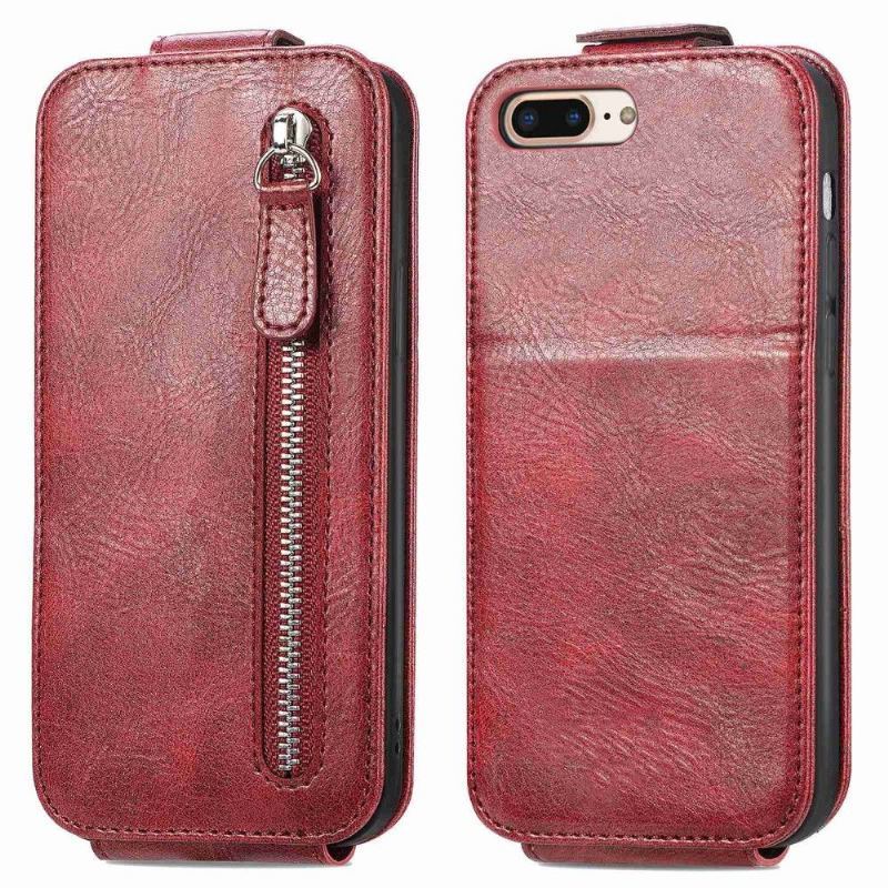 Etui Folio do iPhone 8 Plus / 7 Plus Skórzany Futerał Pionowy Uchwyt Na Karty Z Klapką