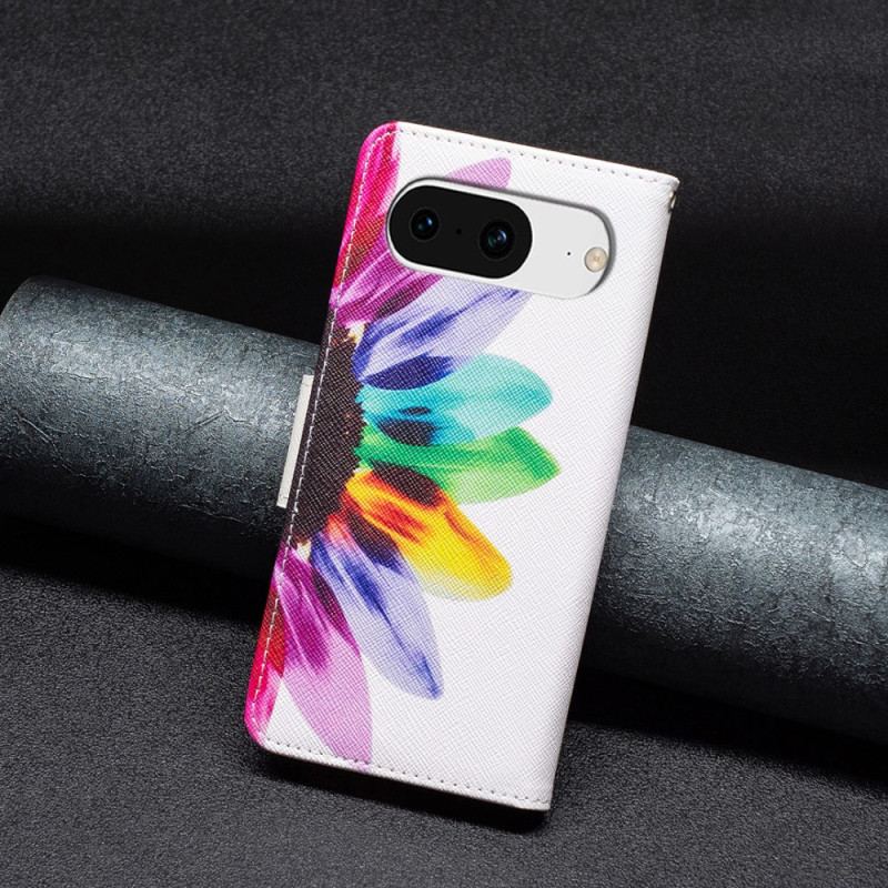 Etui Folio Google Pixel 8 Akwarela Kwiat