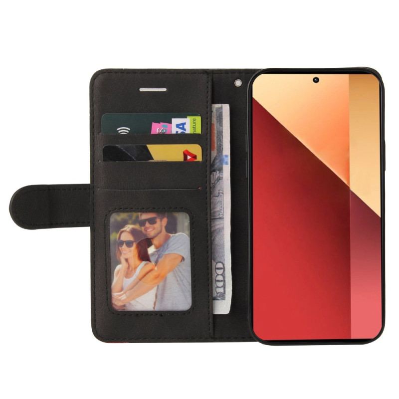 Etui Folio Do Xiaomi Redmi Note 13 Pro 4g Dwukolorowe I Linie
