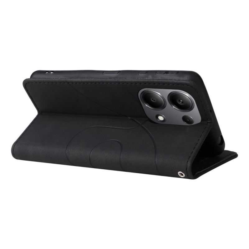 Etui Folio Do Xiaomi Redmi Note 13 Pro 4g Dwukolorowe I Linie