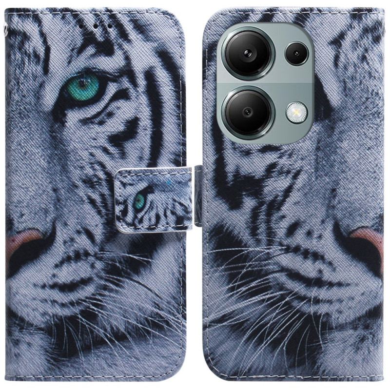Etui Folio Xiaomi Redmi Note 13 Pro 4g Biały Tygrys