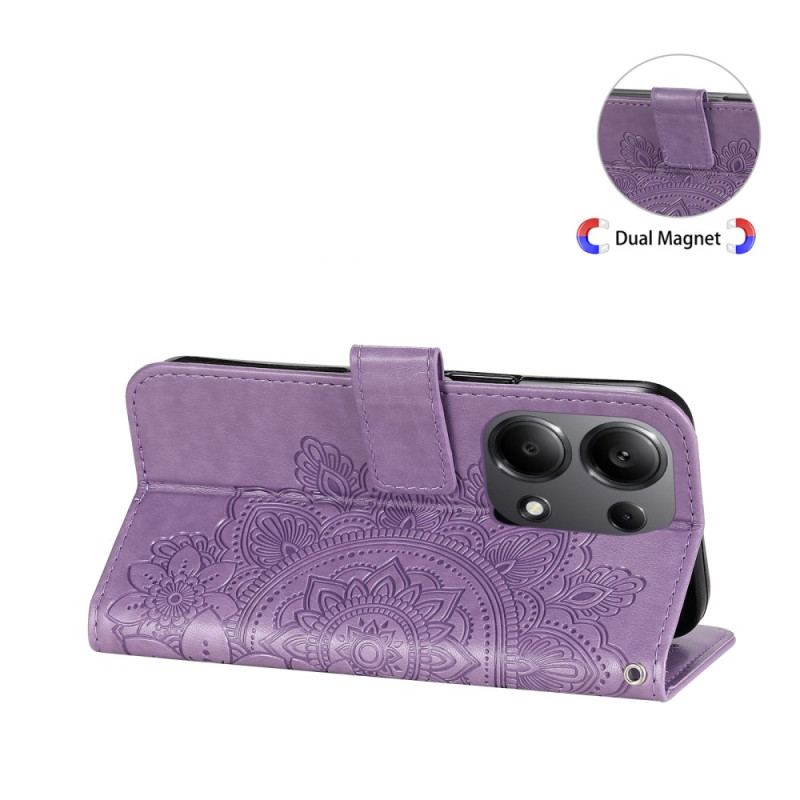 Etui Folio Xiaomi Redmi Note 13 Pro 4g Druk Mandali Etui Ochronne