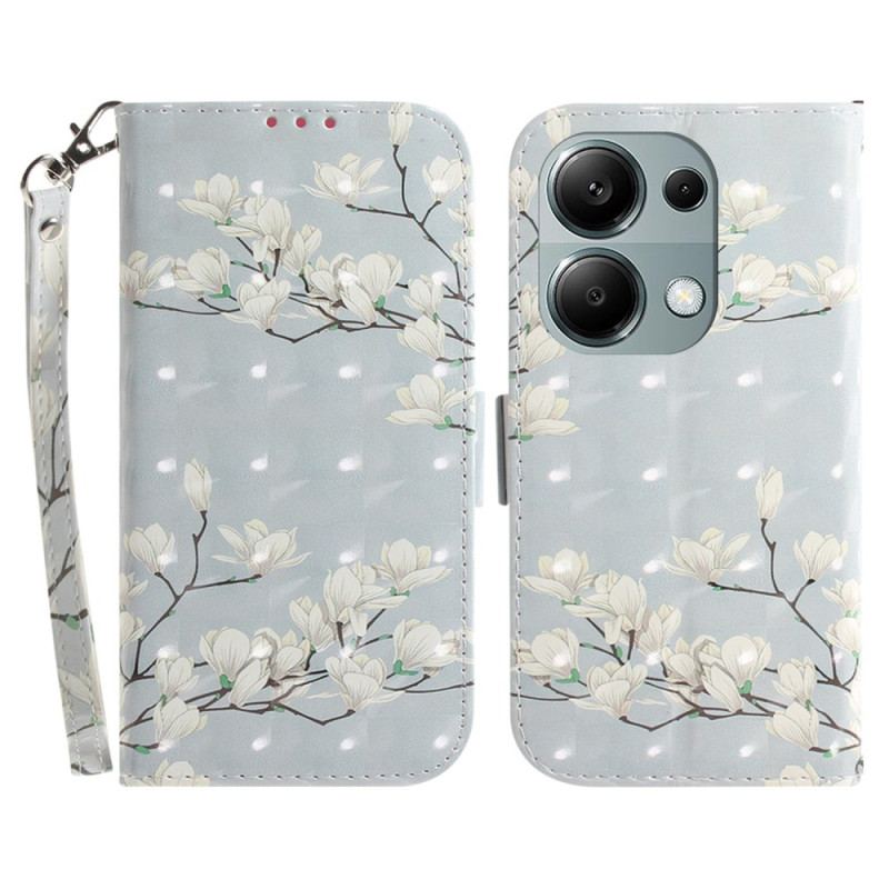 Etui Folio Xiaomi Redmi Note 13 Pro 4g Magnolie W Paski