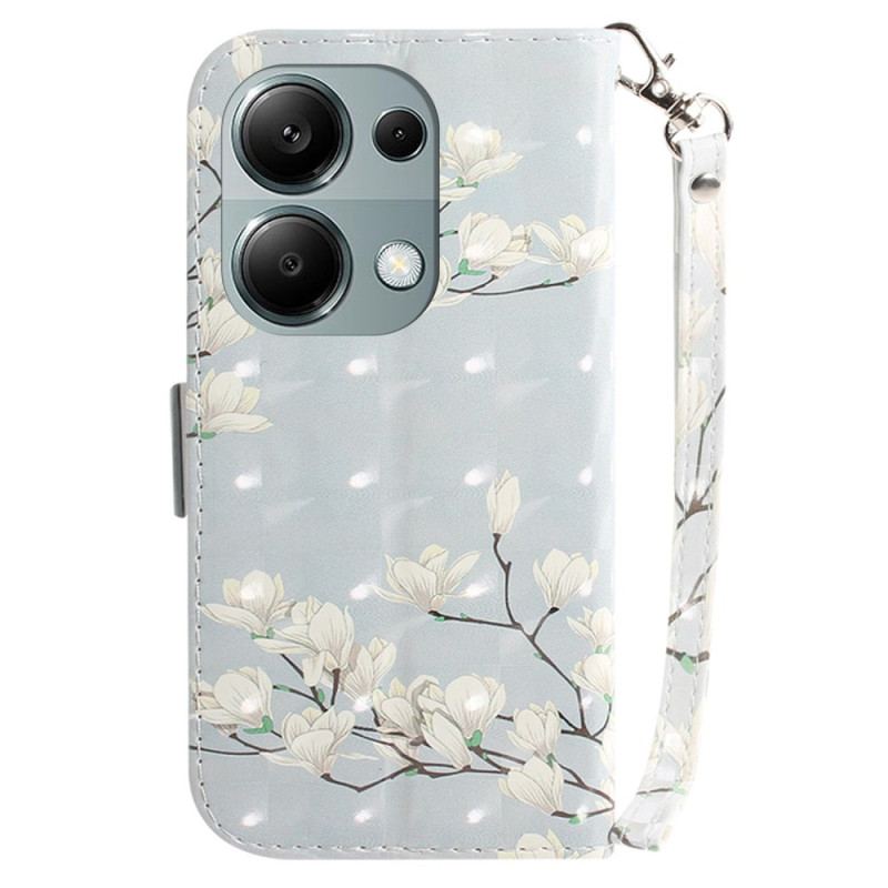 Etui Folio Xiaomi Redmi Note 13 Pro 4g Magnolie W Paski