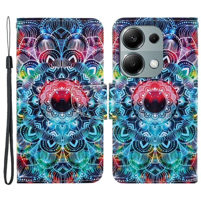 Etui Folio Xiaomi Redmi Note 13 Pro 4g Mandala Z Paskiem Etui Ochronne