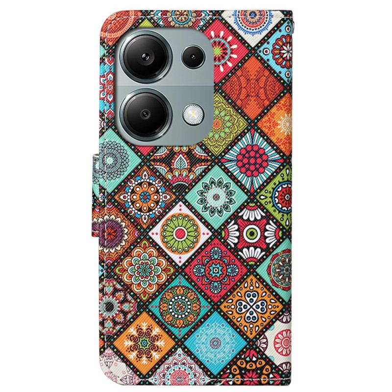 Etui Folio Xiaomi Redmi Note 13 Pro 4g Pasek Etniczny Etui Ochronne