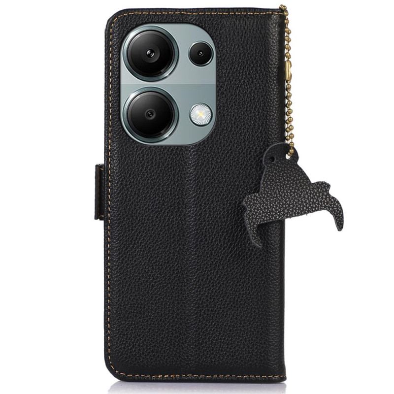 Etui Folio Xiaomi Redmi Note 13 Pro 4g Technologia Rfid Ze Skóry Litchi Etui Ochronne