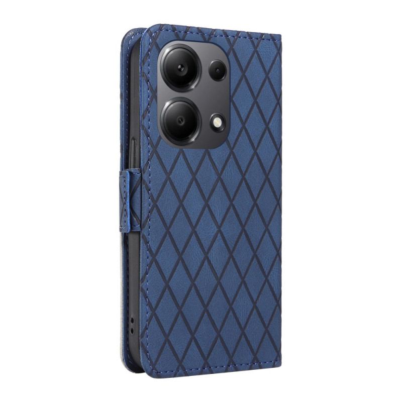 Etui Folio Xiaomi Redmi Note 13 Pro 4g Wzór W Romby Z Paskiem