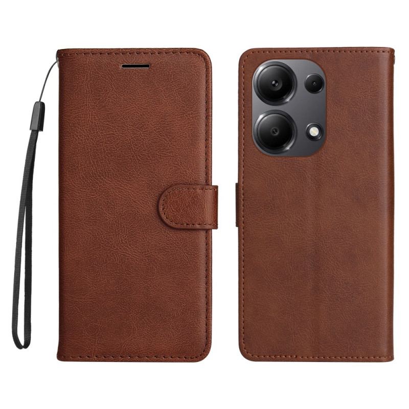 Etui Folio Xiaomi Redmi Note 13 Pro 4g Zwykły Z Paskiem Etui Ochronne