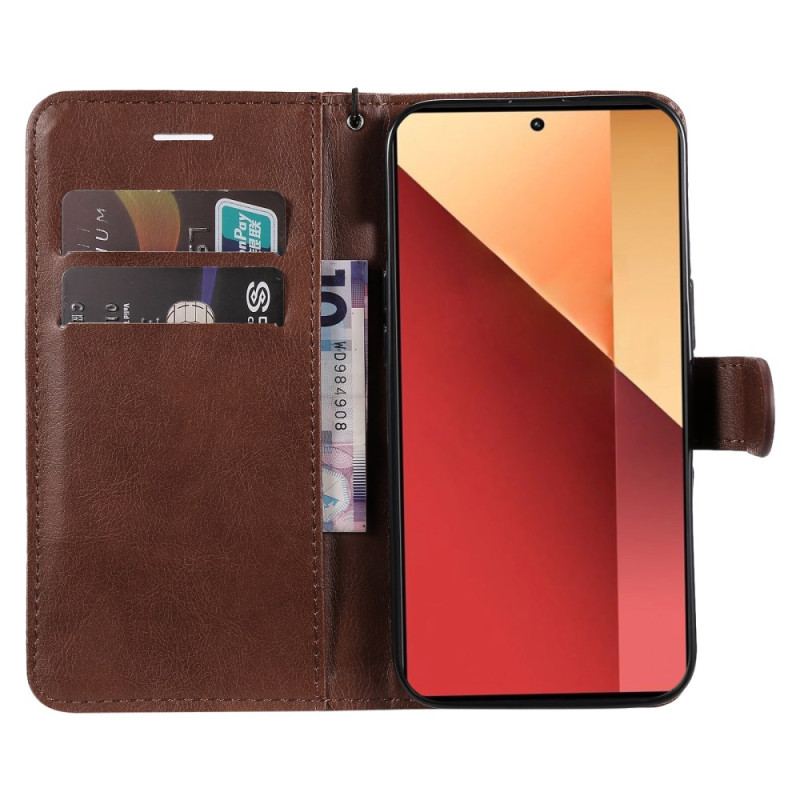 Etui Folio Xiaomi Redmi Note 13 Pro 4g Zwykły Z Paskiem Etui Ochronne
