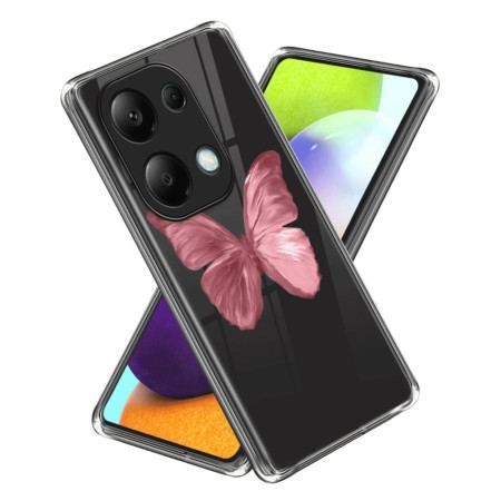 Etui Xiaomi Redmi Note 13 Pro 4g Różowy Motyl Etui Ochronne