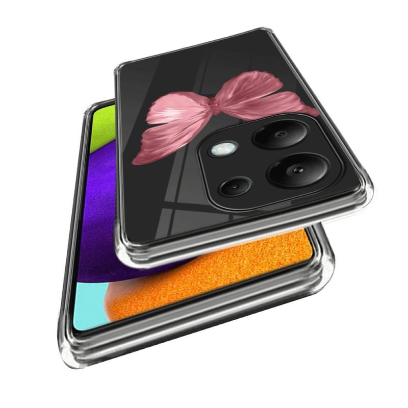 Etui Xiaomi Redmi Note 13 Pro 4g Różowy Motyl Etui Ochronne