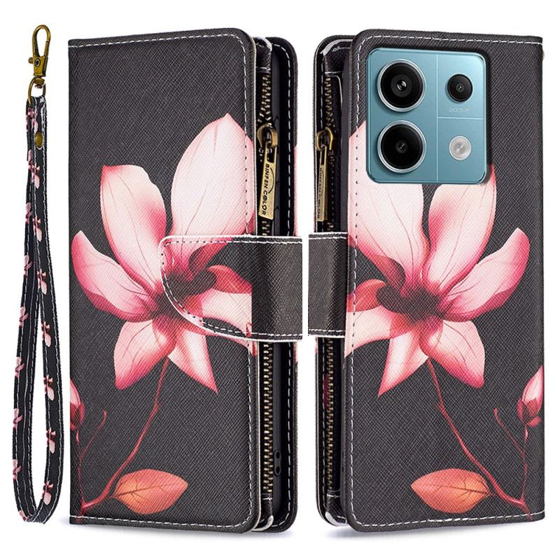 Pokrowce Xiaomi Redmi Note 13 Pro 4g Portfel Z Paskiem W Kształcie Lotosu