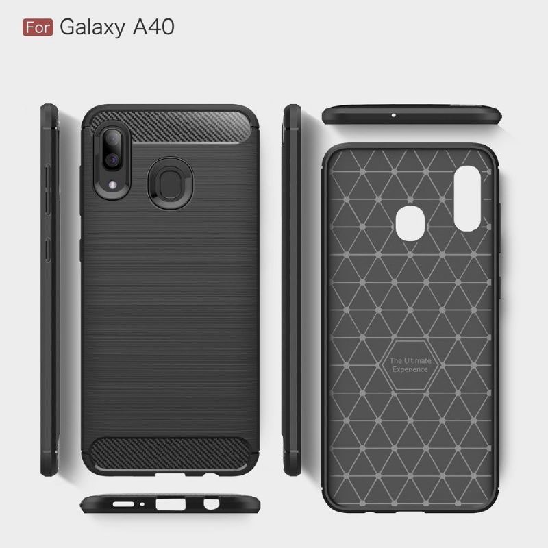 Futerały do Samsung Galaxy A40 Carbon Brushed Gel