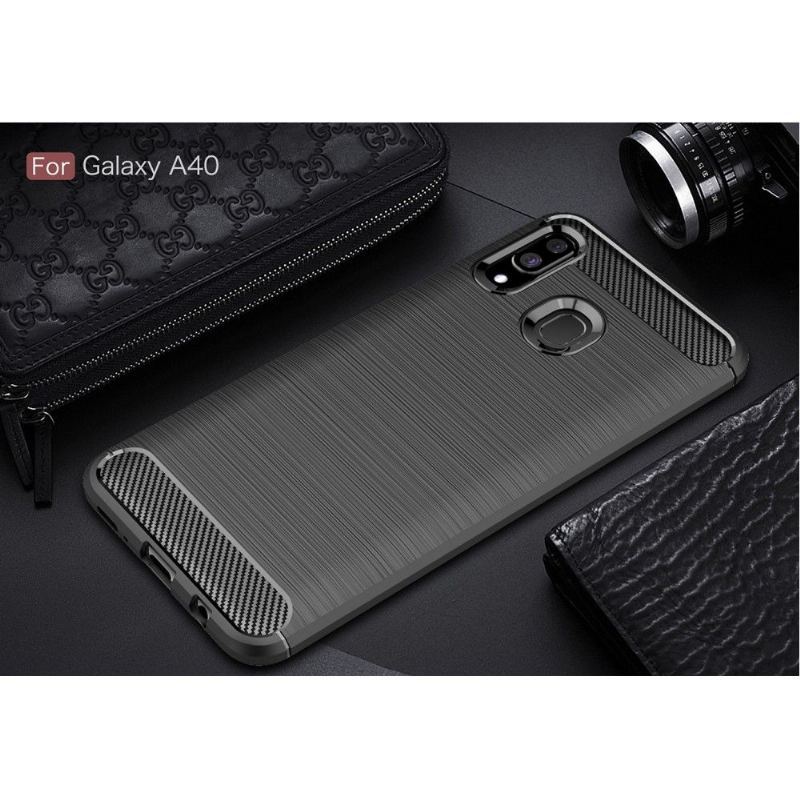 Futerały do Samsung Galaxy A40 Carbon Brushed Gel