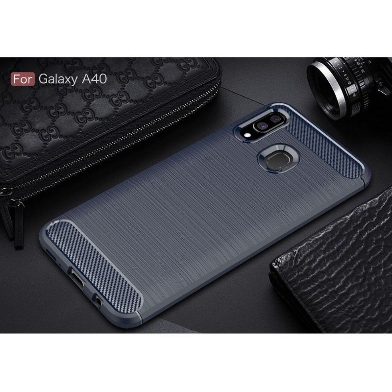 Futerały do Samsung Galaxy A40 Carbon Brushed Gel