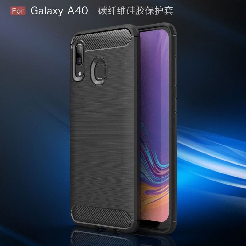 Futerały do Samsung Galaxy A40 Carbon Brushed Gel