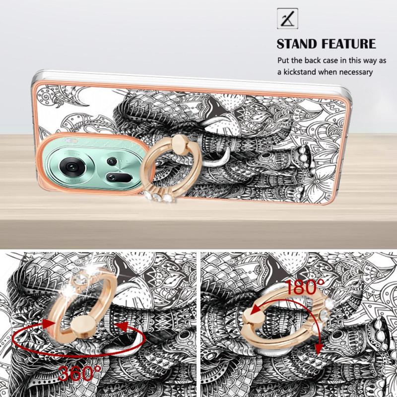 Etui Do Oppo Reno 11 5g Wsparcie Pierścienia. Totem Słonia