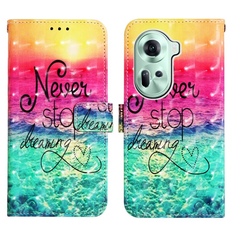 Etui Folio Oppo Reno 11 5g Nigdy Nie Przestawaj Marzyć